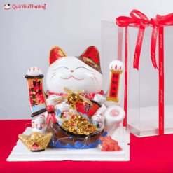 Hộp Mèo Thần Tài Thuận Lợi Phát Tài 36cm QYTMT015
