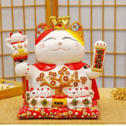 Mèo Vua Cây Tài Lộc 30cm QYTMT014