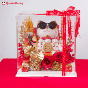 Hộp Mèo Lúa tài lộc 25cm