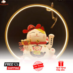 Mèo Thần Tài Cầm Vàng May Mắn – Quà Tặng Yêu Thương QYTMT007