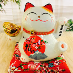 Mèo Thần Tài Cầm Thỏi Vàng | Quà Yêu Thương QYTMT009